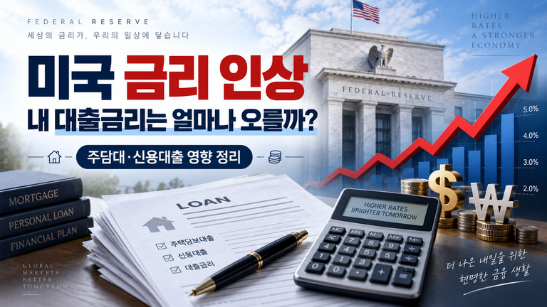 미국 금리 인상, 내 대출금리는 얼마나 오를까? 주담대·신용대출 영향 총정리 9 ChatGPT Image 2026년 9월 17일 오후 07 28 34 1
