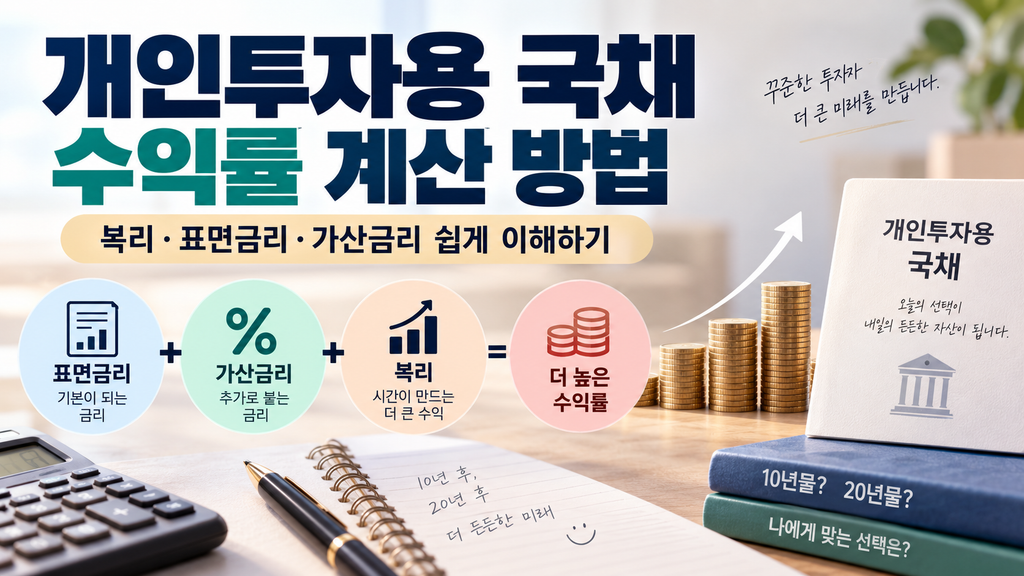 개인투자용 국채 수익률 계산 방법|복리·표면금리·가산금리 쉽게 이해하기 1 ChatGPT Image 2026년 9월 8일 오후 09 01 28